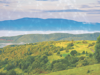 Pensions dashboards are coming. A picture of rolling hills in the UK