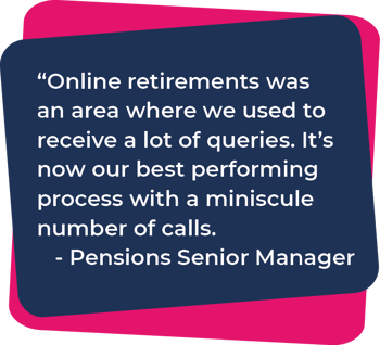 Surrey Pension Fund case study quote one - Online processing in Engagement
