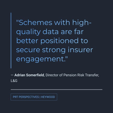 A quote from Adrian saying "Schemes with high quality data are far better positioned to secure strong insurer engagement."